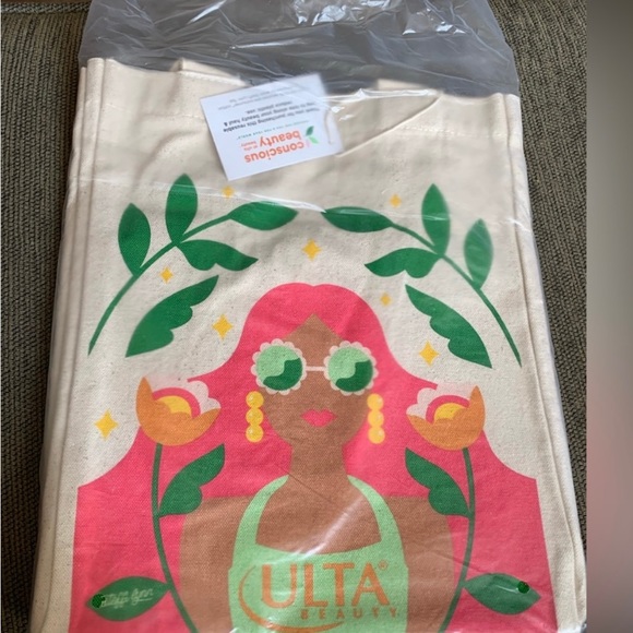 3/$36 Totally Conscious Tote reusable bag- 100% Recycled Cotton-Large - Picture 4 of 7